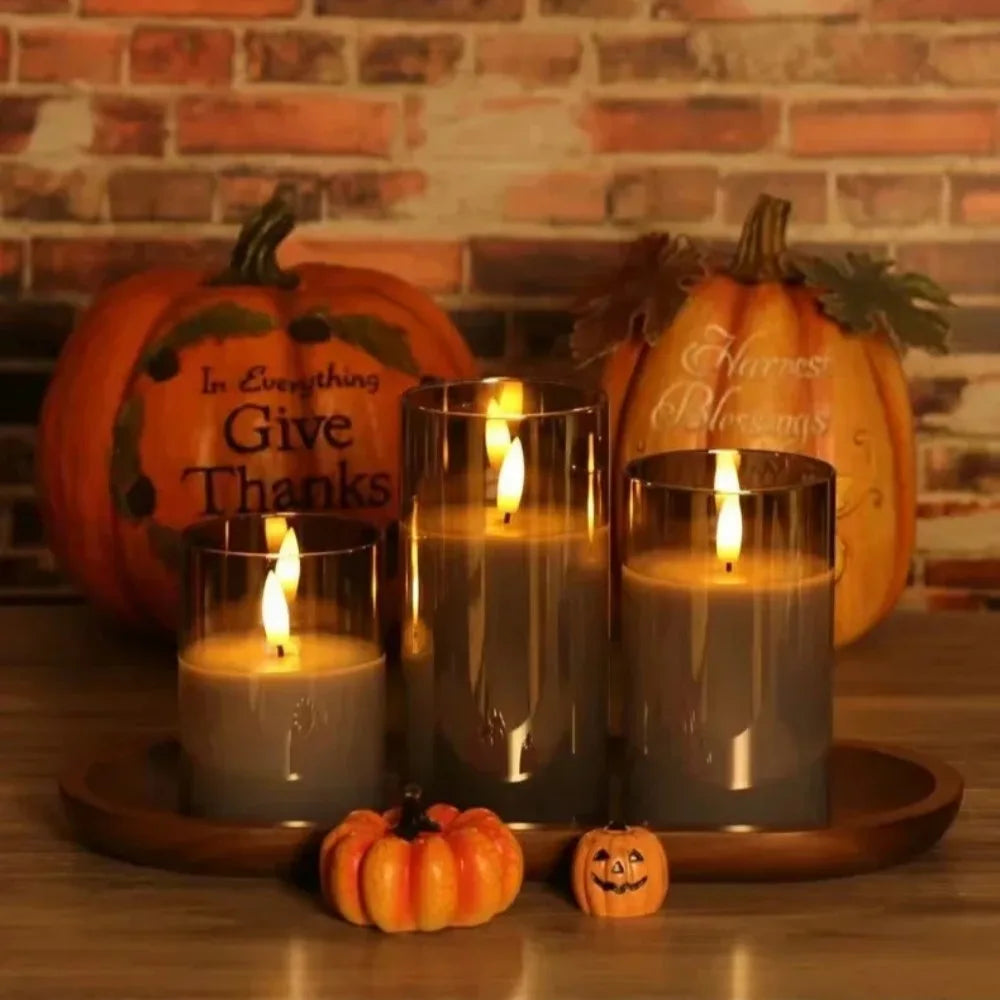 3PCS LED Flameless Candles with Remote Control – Flickering Candle Set for Home & Event Decor