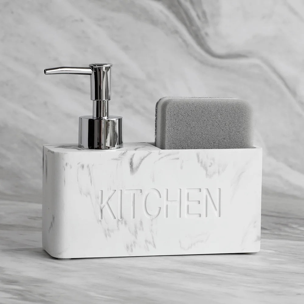 Modern Kitchen Soap Dispenser Set – Sponge & Brush Organizer