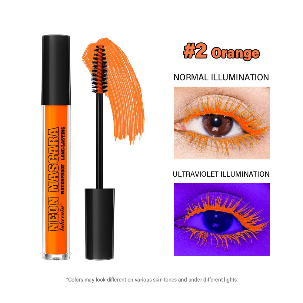 Mascara coloré volume et courbure waterproof longue tenue – bleu, blanc, vert, rose