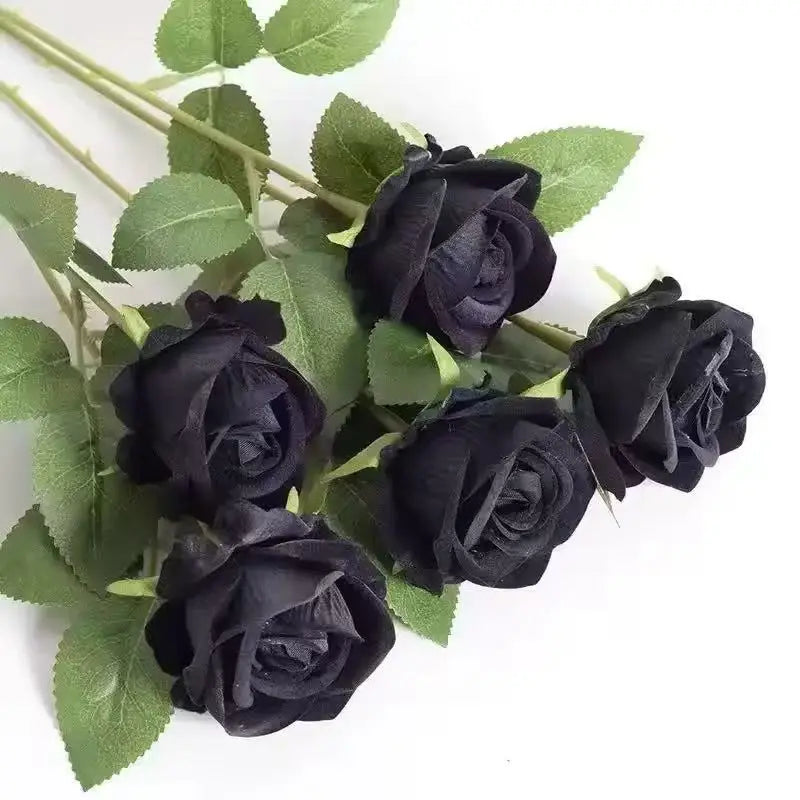 Artificial Rose Flower Stems – Realistic Red Roses for Home & Wedding Décor