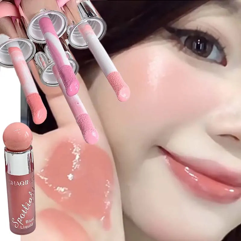 Blush Liquide — Texture Jelly Hydratante, Teintes Froides et Chaudes, Nude Rose, Rouge Liquide, Highlighter, Illumine le Visage, Maquillage Style Coréen