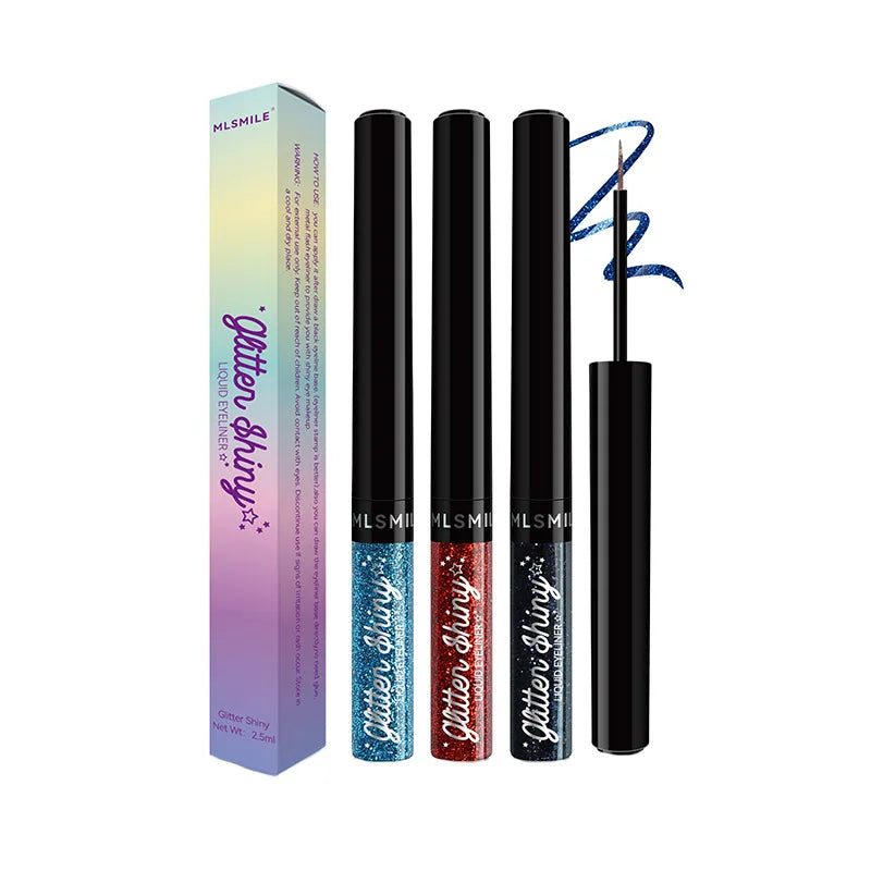 Set 8 Crayons Eyeliner Liquide Pailleté – Séchage Rapide, Longue Tenue, Ombre à Paupières, Anti-Bavure, Maquillage des Yeux