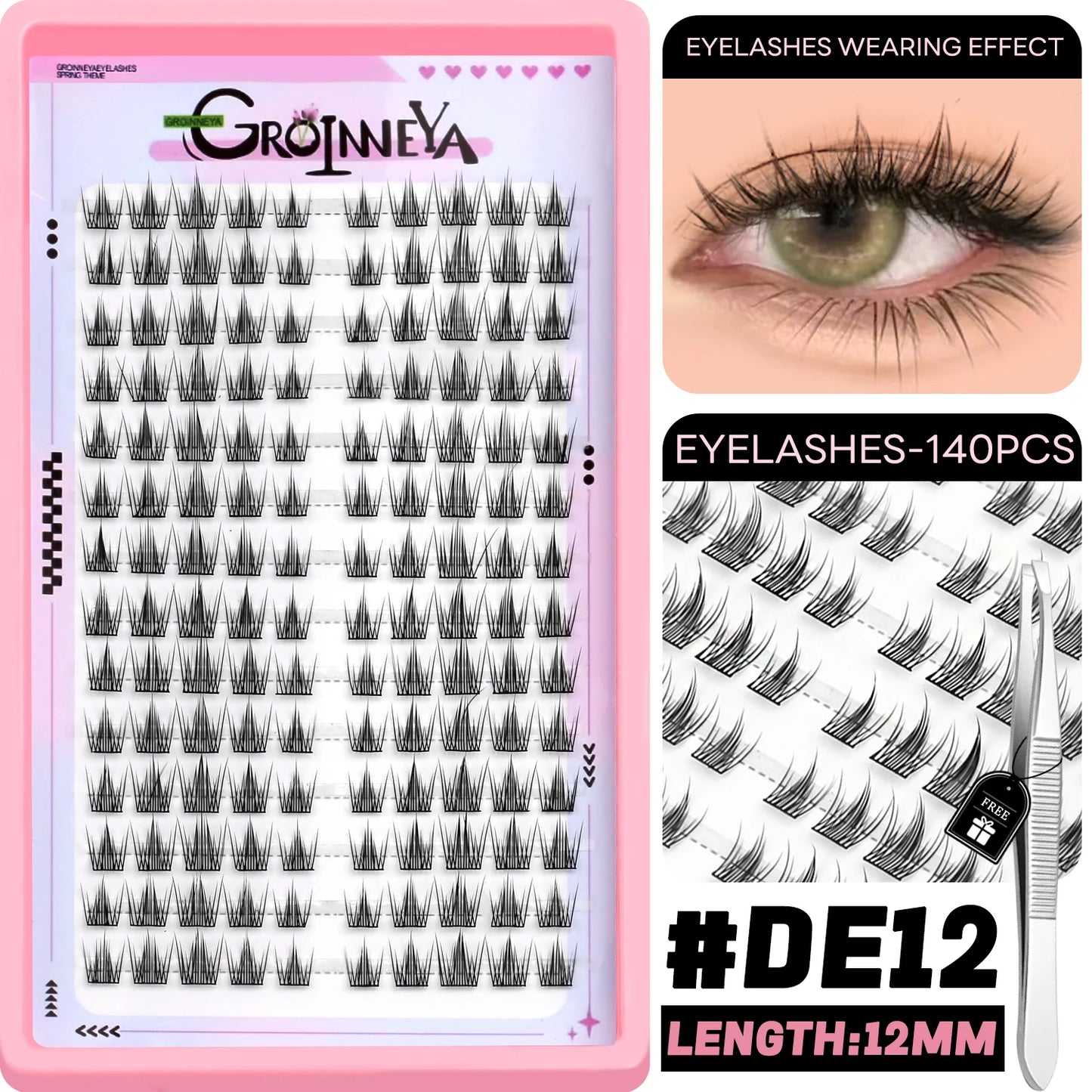 Grappes de cils DIY – Cils manga, multi-styles, effet naturel – Faux cils pour extensions et maquillage professionnel