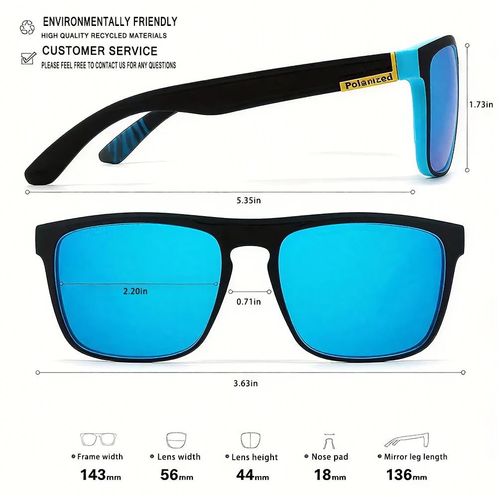 Lunettes de soleil polarisées– Pour hommes et femmes | Idéales pour cyclisme, pêche et activités outdoor | Haute qualité avec protection UV400 | Style classique de marque