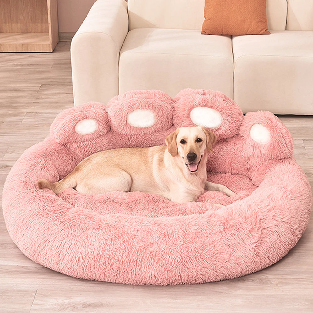 Fluffy Plush Pet Bed – Warm Sofa Bed for Dogs & Cats