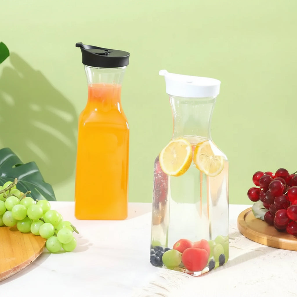 1000ML Clear Juice Carafe – Square Fridge Beverage Storage Container