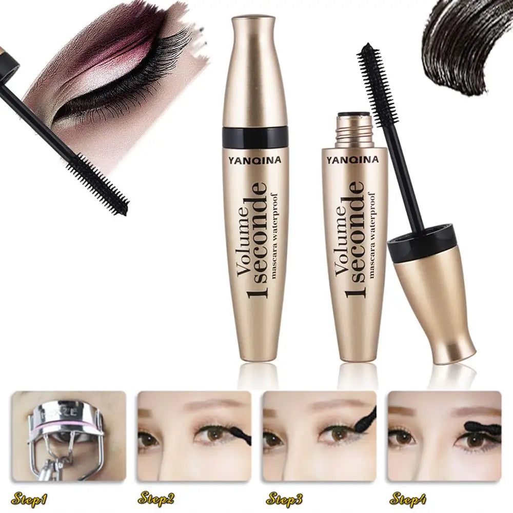 **« Mascara 3D waterproof – Recourbant, fibres noires et longue tenue »**