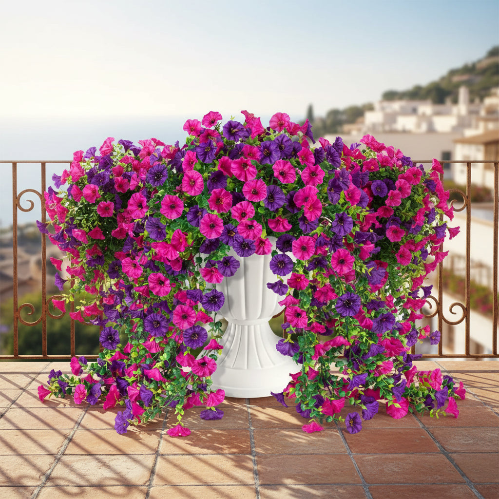 Artificial Morning Glory Flower Vine – Decorative Hanging Floral Garland