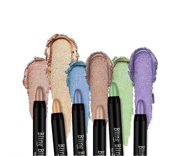 **« Crayon fard à paupières Bling 16 couleurs – Pailleté, nacré et effet soie »**