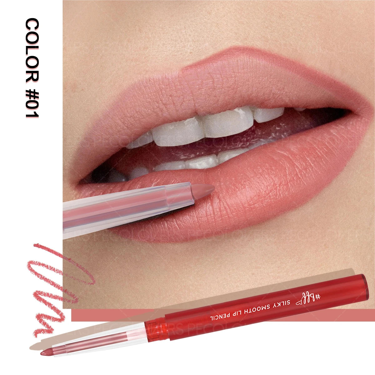 Crayon à Lèvres Mat Nude – Longue Tenue, Waterproof, Fini Brillant, Maquillage des Lèvres