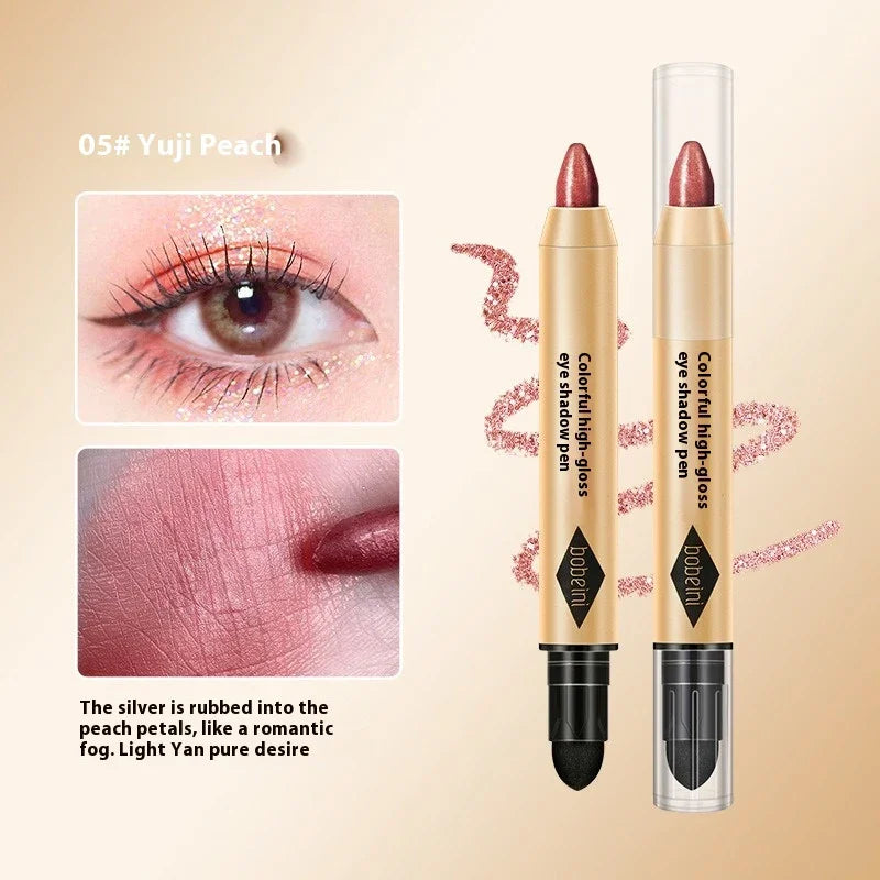 Crayon fard à paupières double embout pailleté, illuminateur, fard à paupières mat, maquillage éclatant, eyeliner