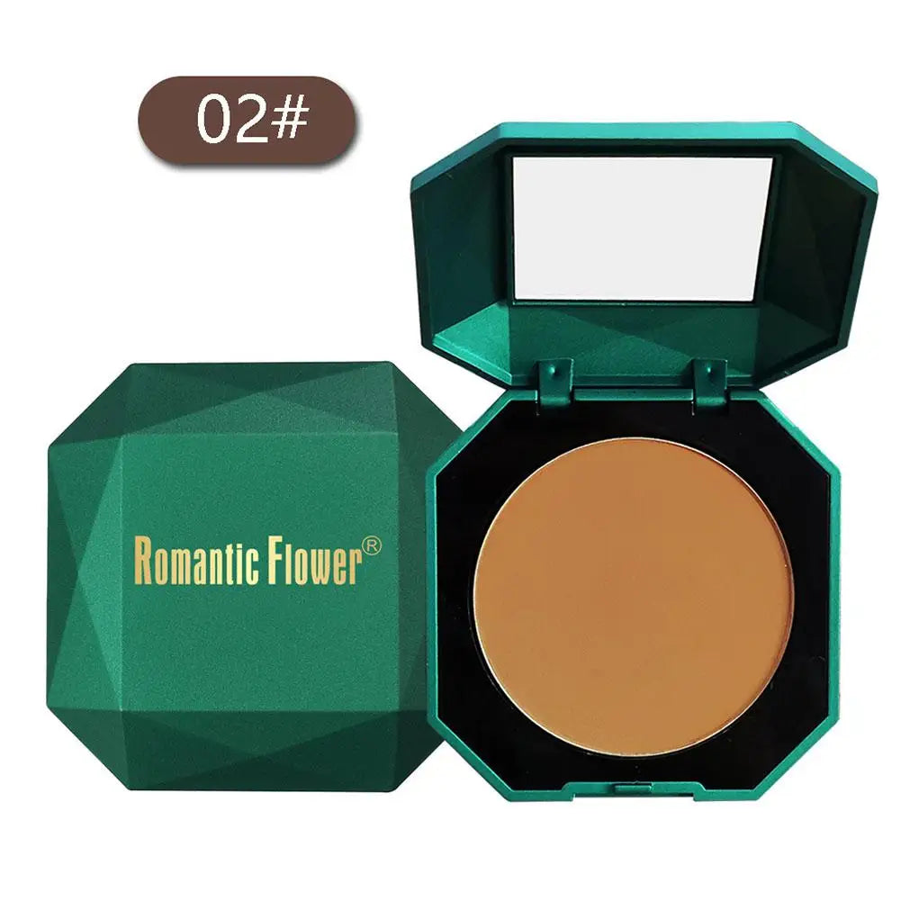 Poudre Pressée Foncée 4 Couleurs – Pour Peaux Sombres, Finition Mate, Tenue Longue Durée, Waterproof, Blush et Maquillage de Marque