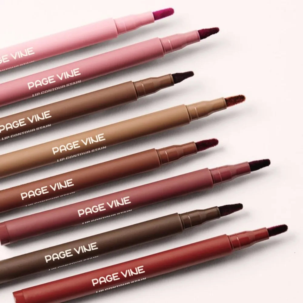 Crayon à Lèvres Velours Marron – Nude Mat, Waterproof, Anti-Transfert, Contour Cerise Rouge, Maquillage des Lèvres pour Femmes