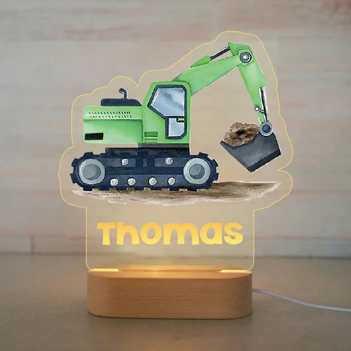 Personalized Animal Night Light with Custom Name – Acrylic LED Lamp for Kids' Bedrooms