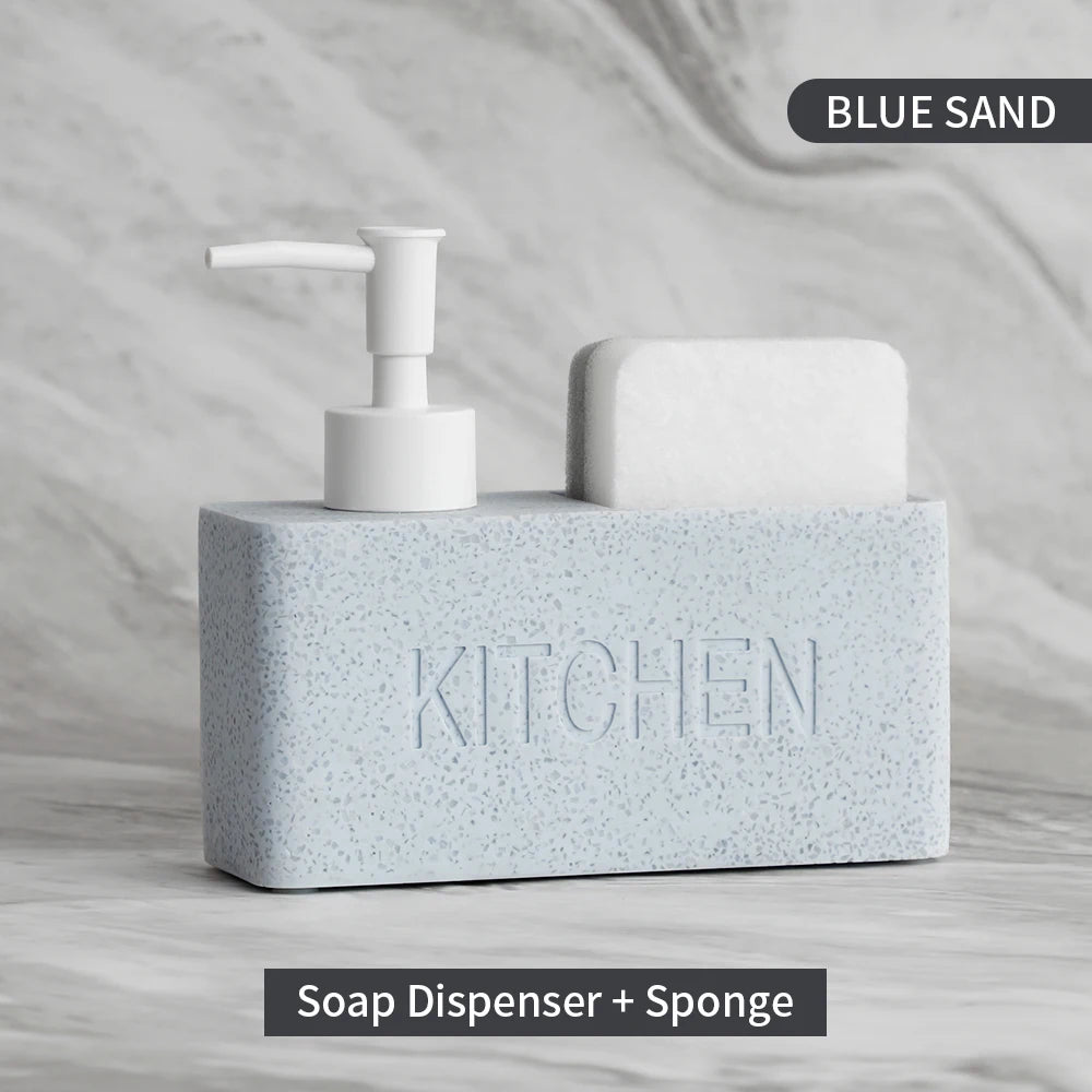 Modern Kitchen Soap Dispenser Set – Sponge & Brush Organizer