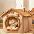 All-Season Pet House Bed – Warm & Washable Dog and Cat Cave Bed
