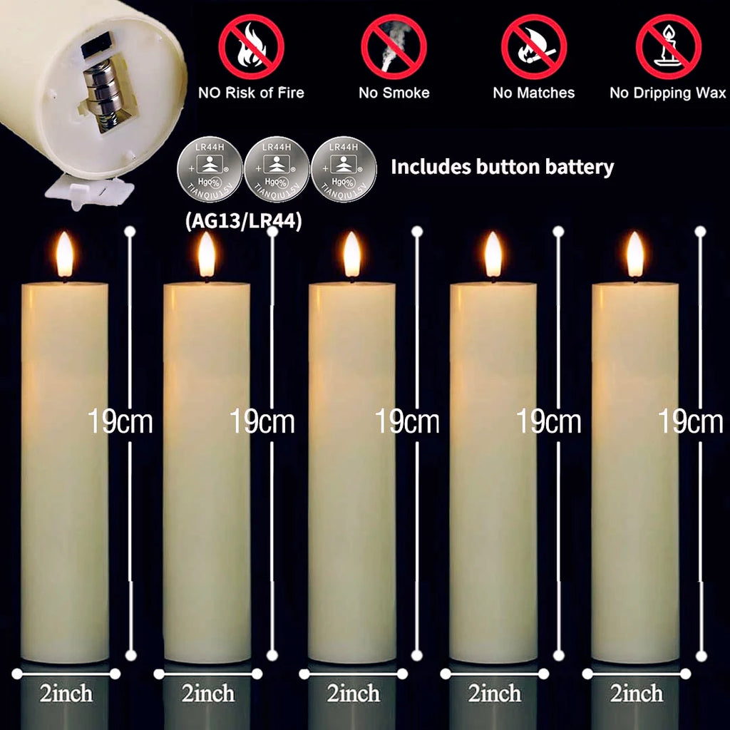 LED Flameless Flickering Candles Set (6–120 PCS) – Battery Operated Candles for Weddings & Events