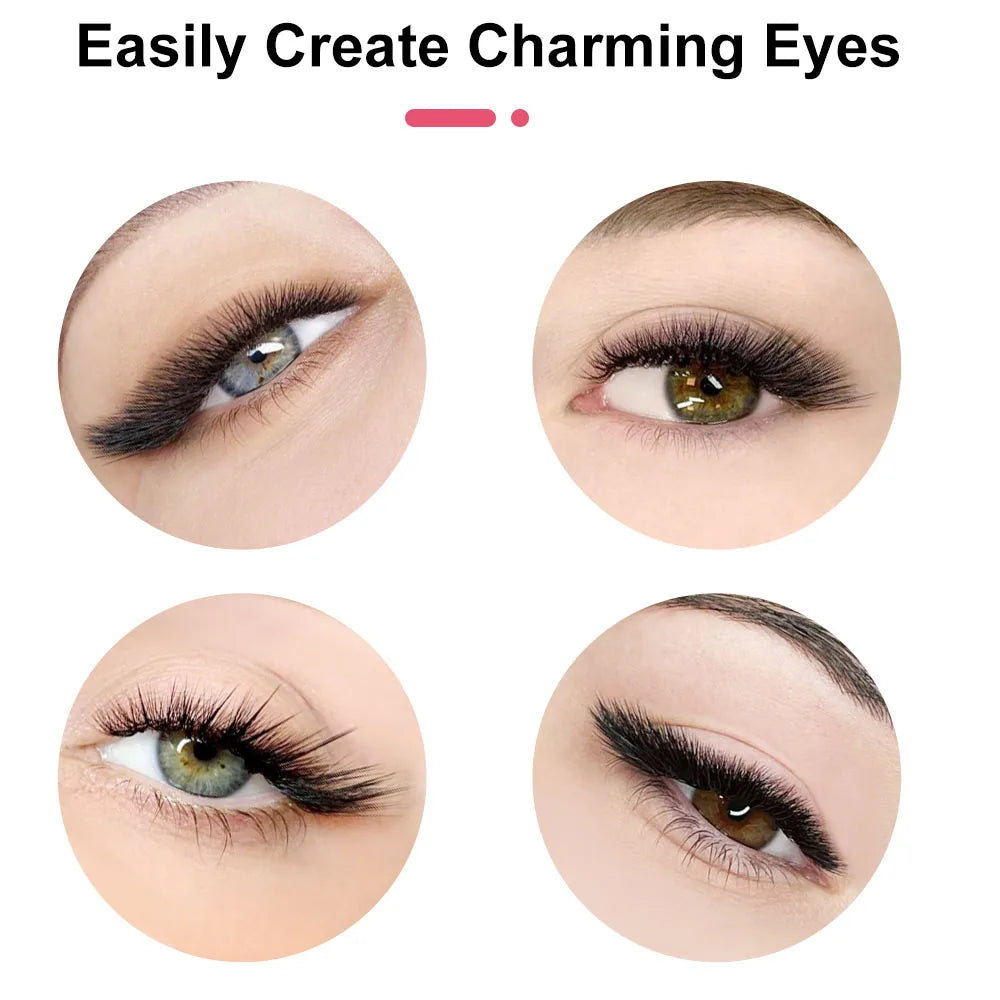 60 pcs Extensions de cils en grappes 30D – Courbure C/D/L, effet Foxy Eyes style Cat Look, cils individuels naturels en bouquets – Outil de maquillage