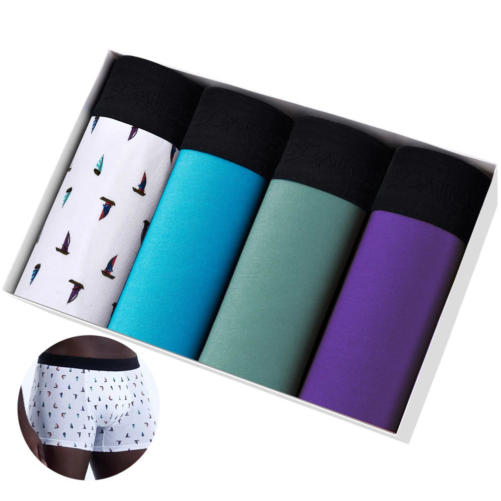 Lot de 4 Boxers Homme – Sous-vêtements Coton Confortables & Sexy