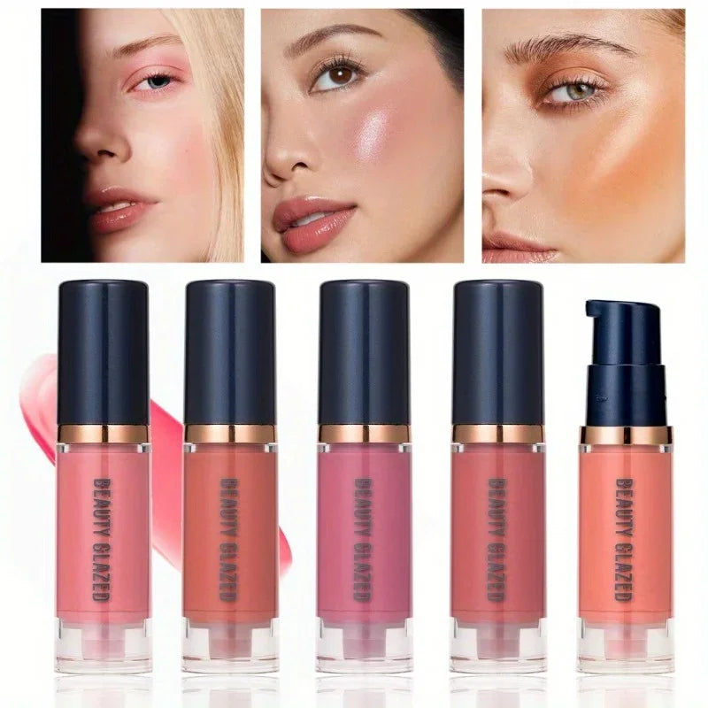 Blush liquide – Longue tenue, waterproof et anti-transpiration, léger – Ne s’efface pas, effet naturel sur les joues, maquillage visage