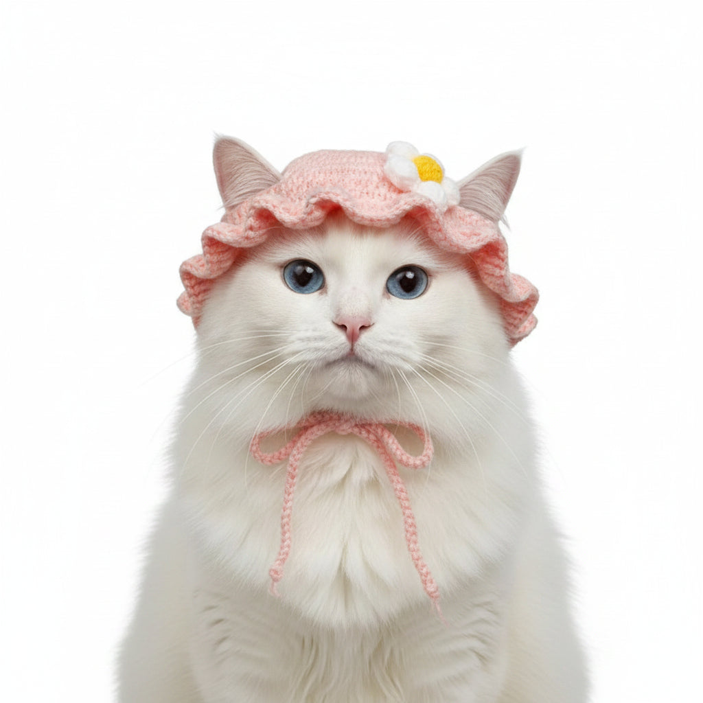 Cute Pet Beanie for Cats & Small Dogs – Winter Hat for Photos & Parties