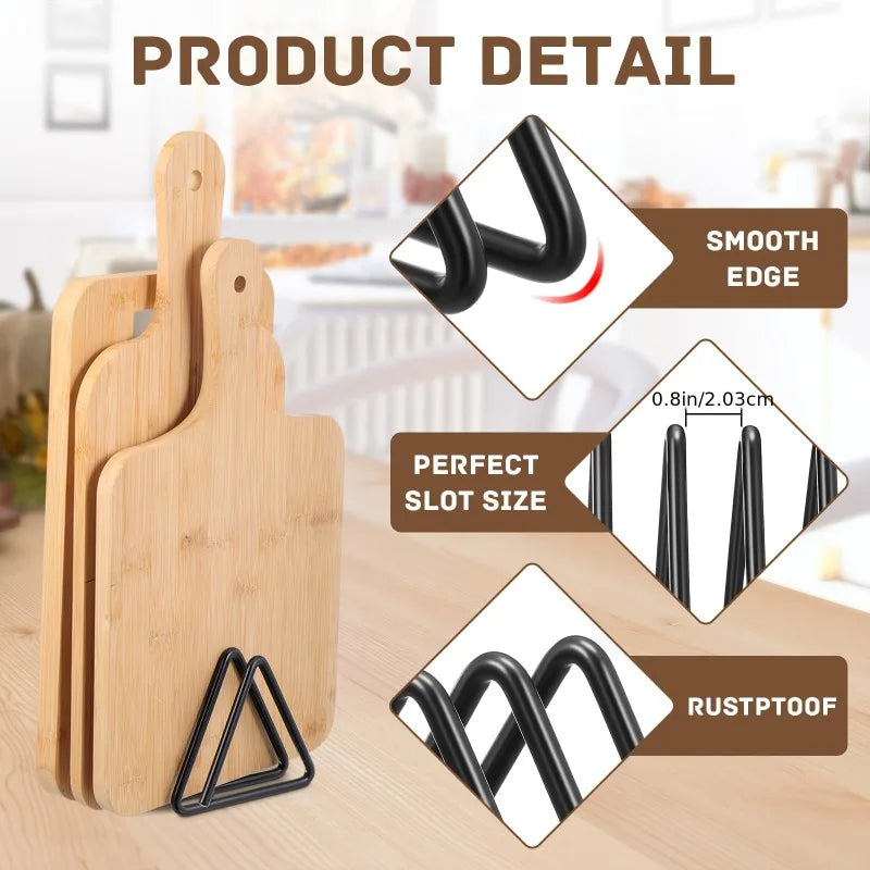 Heavy-Duty Kitchen Storage Rack – Metal Cutting Board & Kitchen Organizer