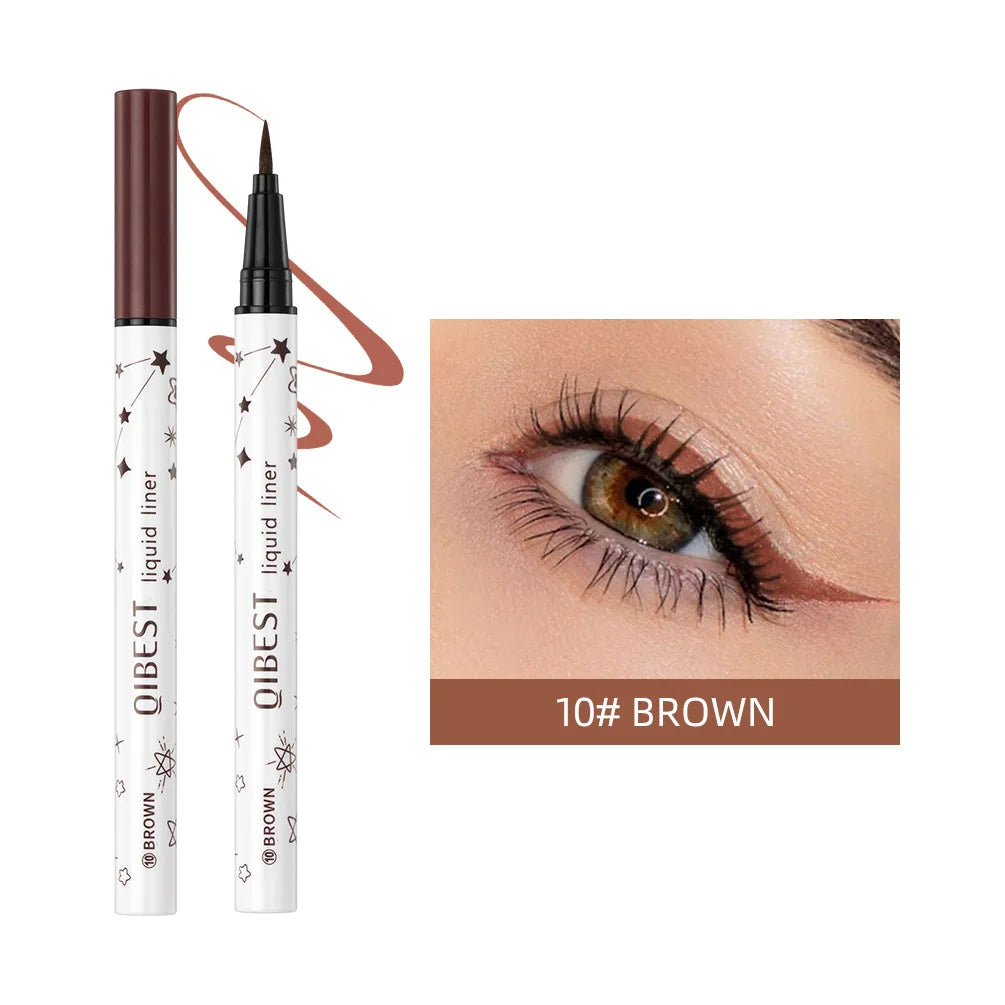 Crayon Eyeliner Ultra-Fin — waterproof, longue tenue, texture lisse, 12 couleurs vives, haute pigmentation, maquillage des yeux