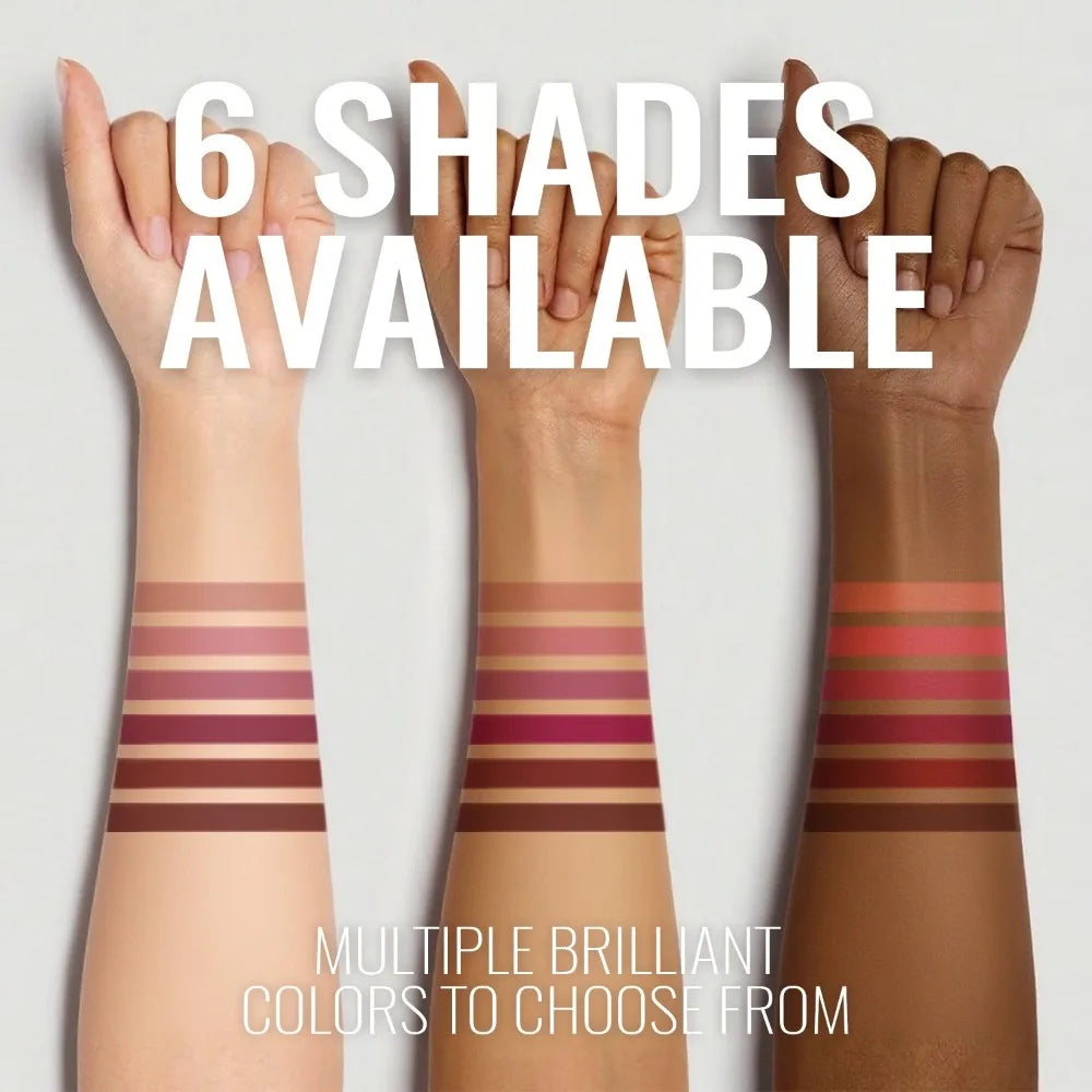 Set 6 Couleurs Crayons à Lèvres Liquides – Longue Tenue, Teintes Nude, Mat, Anti-Transfert, Contour Naturel, Maquillage des Lèvres