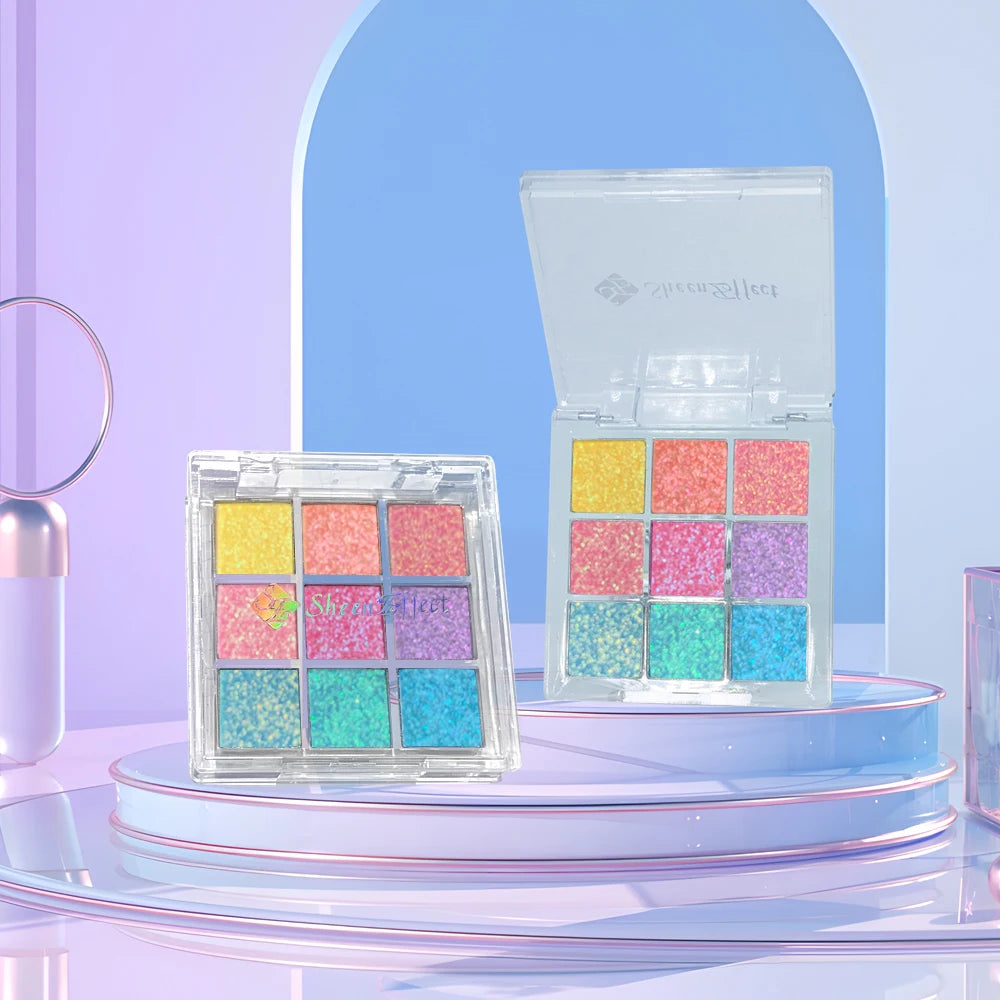 Palette de Fards à Paupières 9 Couleurs — Maquillage Haut de Gamme, Cosmétiques de Qualité