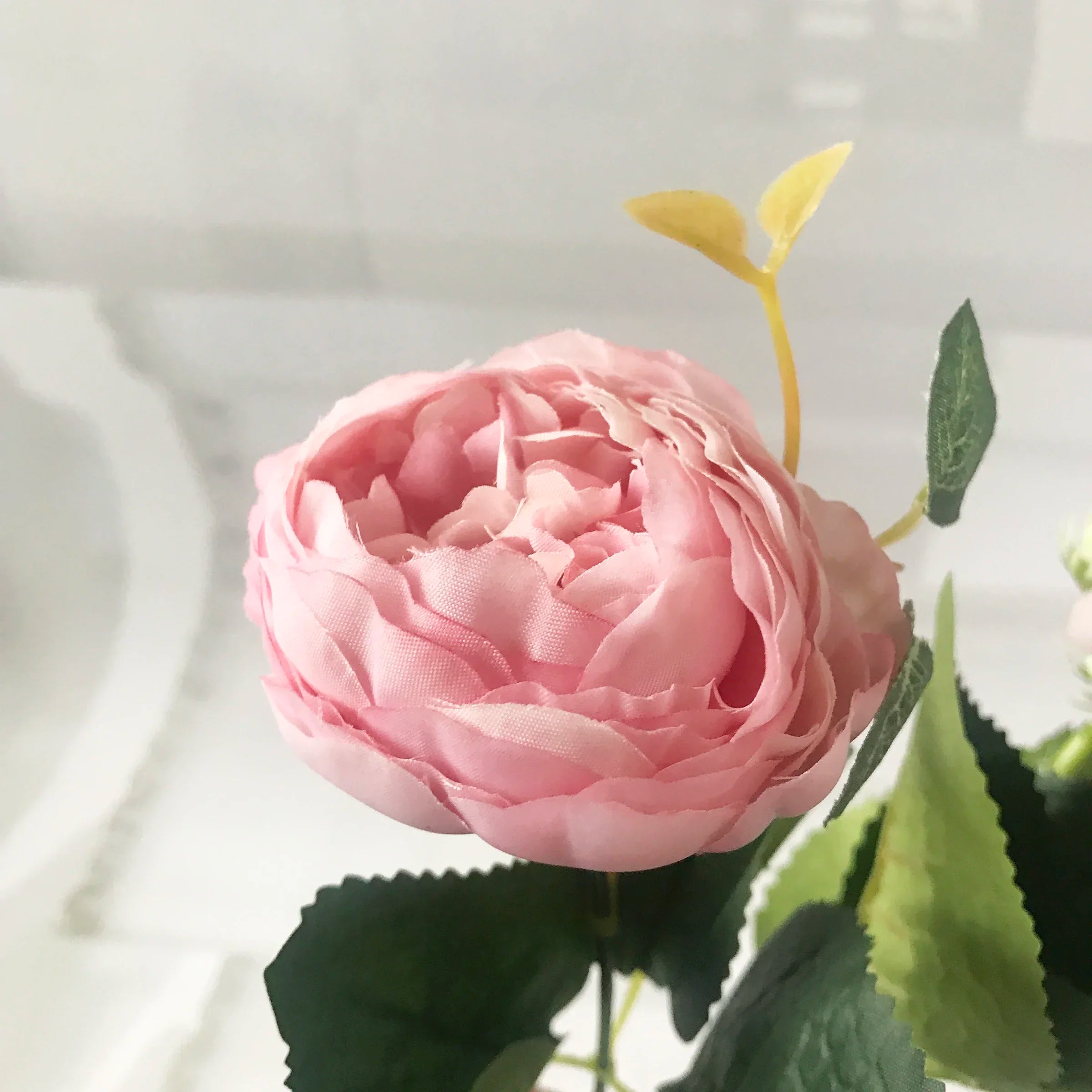 30CM Silk Peony Bouquet – Artificial Pink Flowers for Home & Wedding Décor