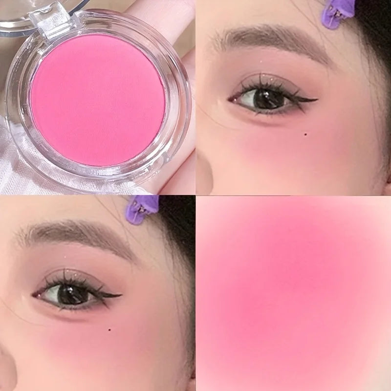 Palette de blush illuminateur – Contouring du visage, teinte pour joues, rougeur naturelle – Waterproof, fini mat monochrome, maquillage féminin, 1 pièce