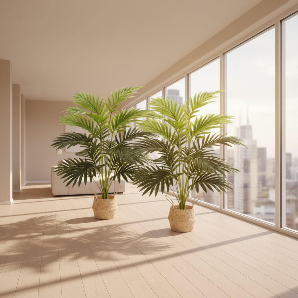 Artificial Areca Palm Plant – Large Realistic Tropical Green Tree