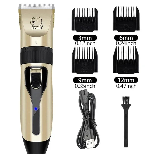 USB Rechargeable Pet Hair Clipper – Professional Grooming Trimmer for Dogs & Cats