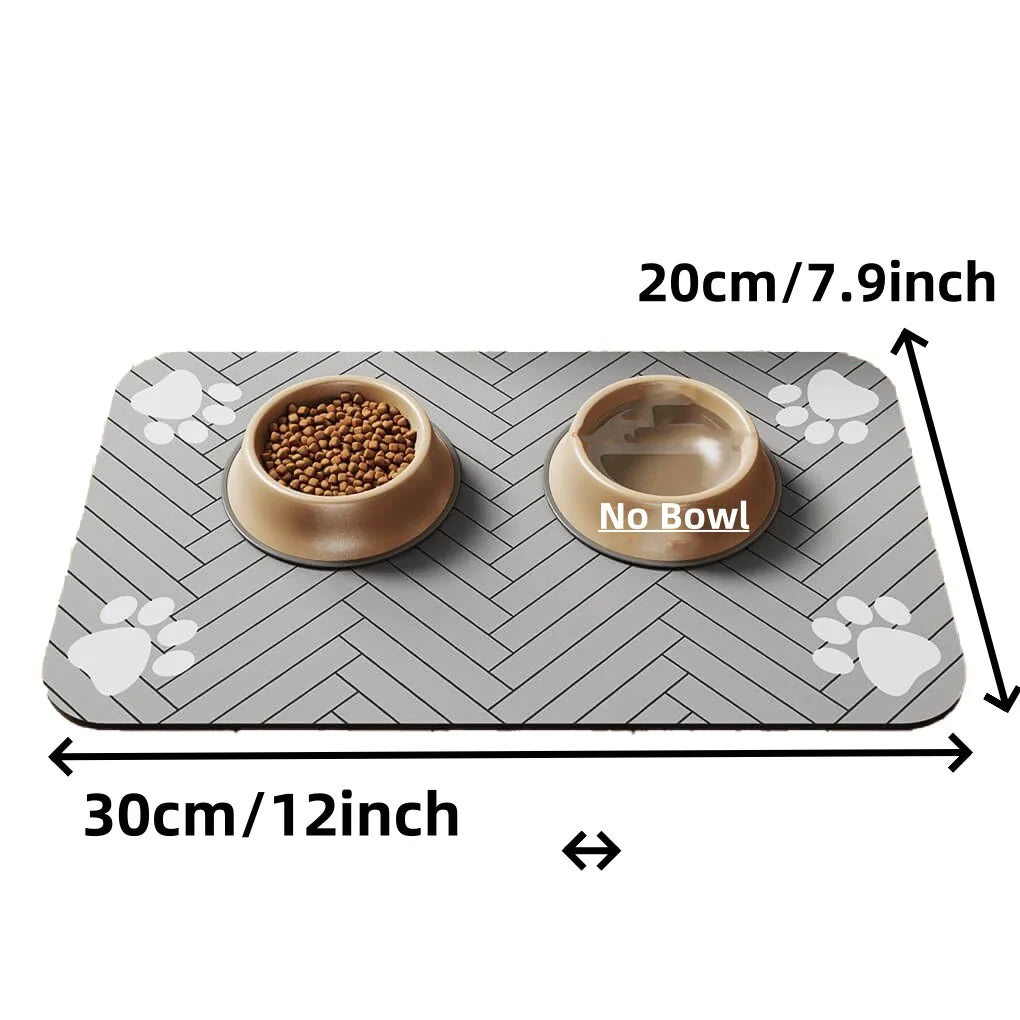 Absorbent Pet Feeding Mat – Waterproof Food & Water Bowl Placemat