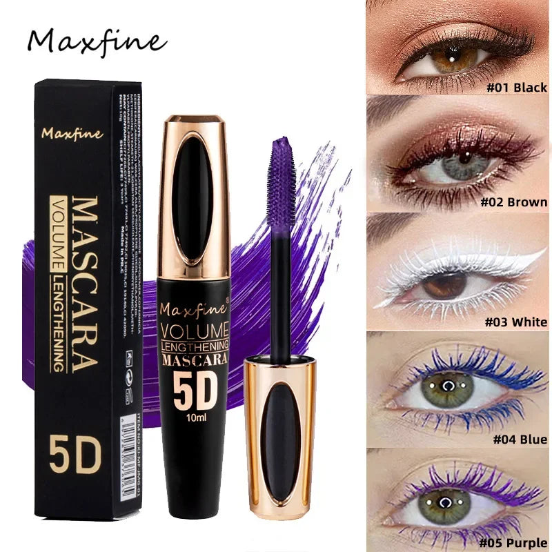**« Mascara  5 couleurs – Épais, recourbant et waterproof »**