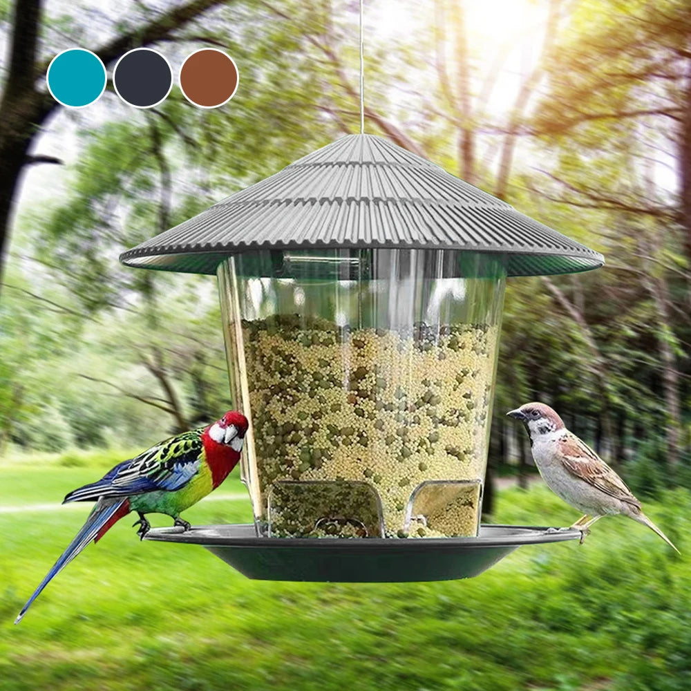 Hanging Bird Feeder – Multi-Port Outdoor Seed & Nut Feeding Station