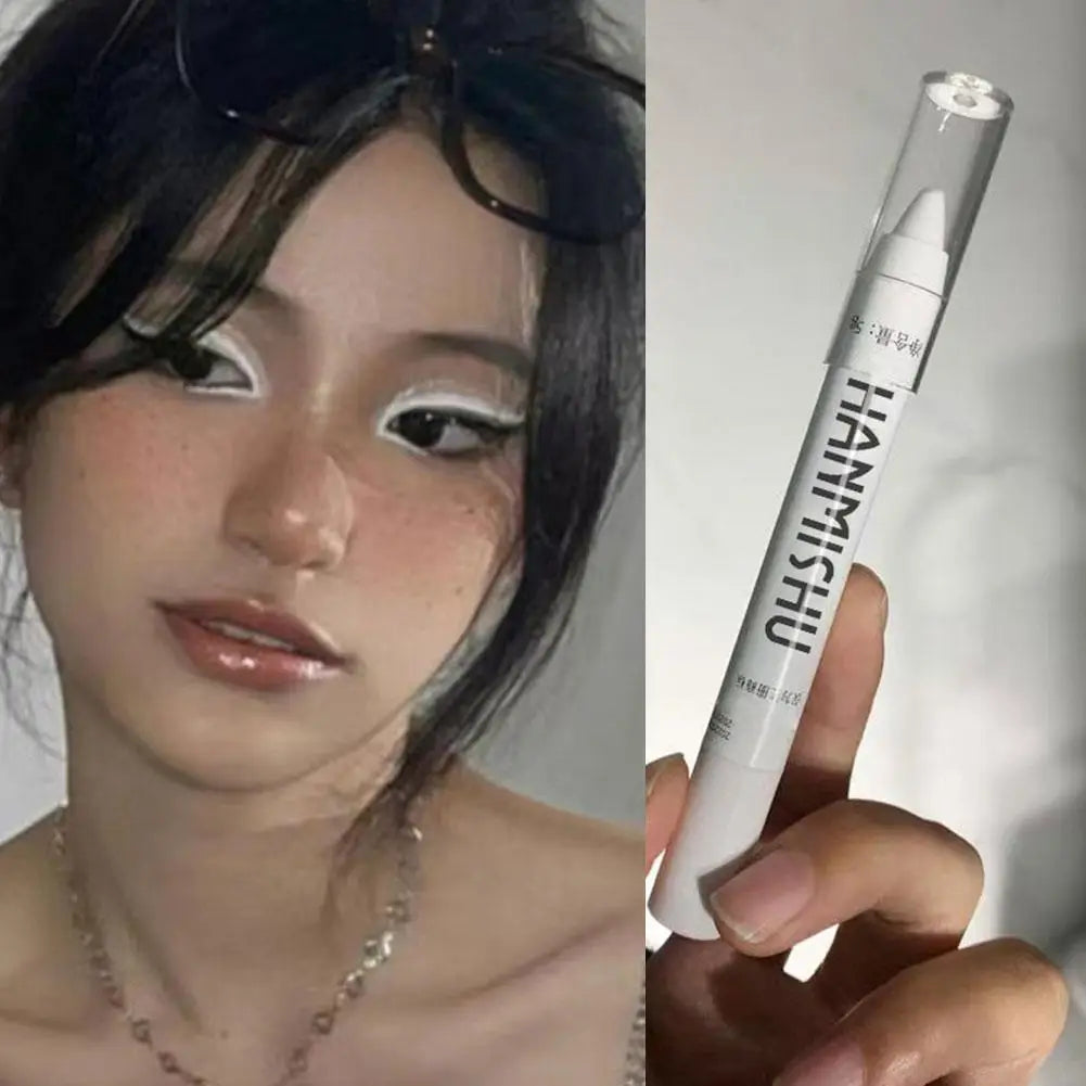 Stick Highlighter Scintillant — Crayon Fard à Paupières Blanc Pailleté, Illumine le Regard, Effet Éclatant et Dazzling, Maquillage Highlighter
