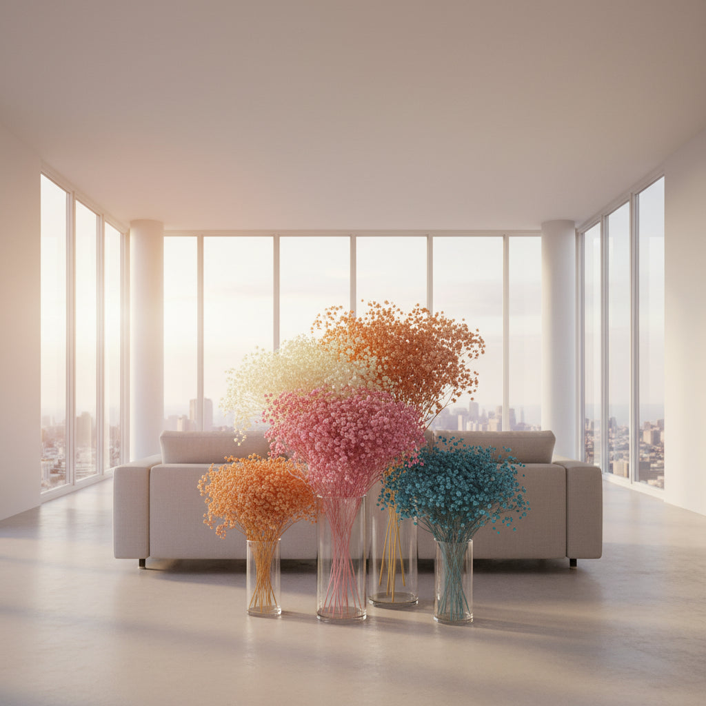 Natural Preserved Dried Baby’s Breath Flowers – Decorative Gypsophila Bouquet