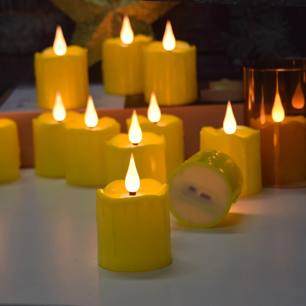 Rechargeable Waterproof LED Candles – Flameless Remote-Control Tea Lights for Home Decor