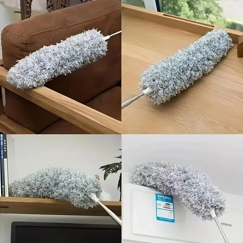 Retractable Microfiber Duster – Bendable Washable Cleaning Tool