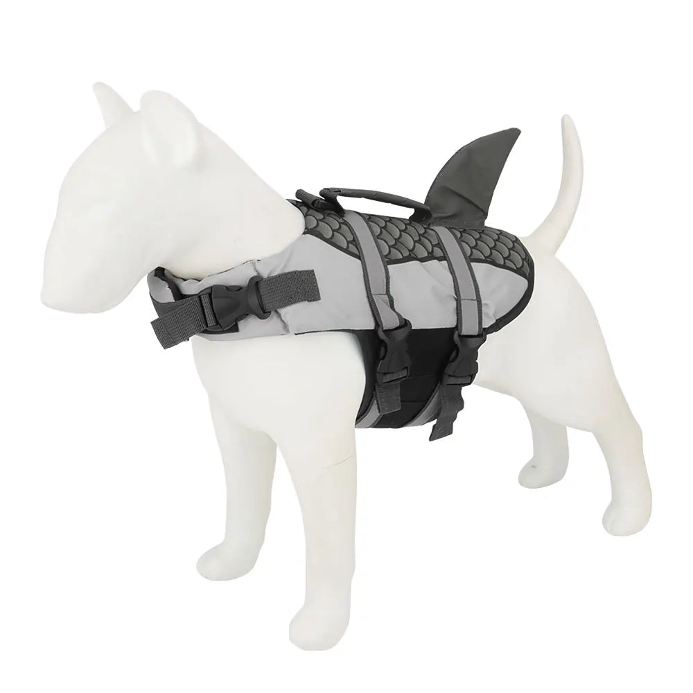 Shark Dog Life Jacket – Adjustable Pet Swimming Vest with Rescue Handle