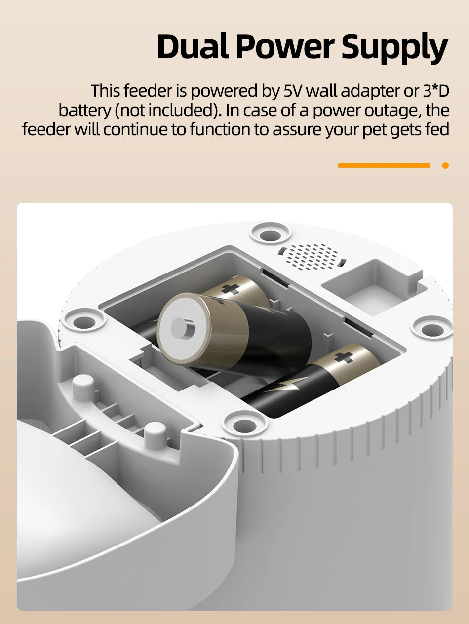 Smart Automatic Pet Feeder with Camera – Wi-Fi Food Dispenser for Cats & Dogs