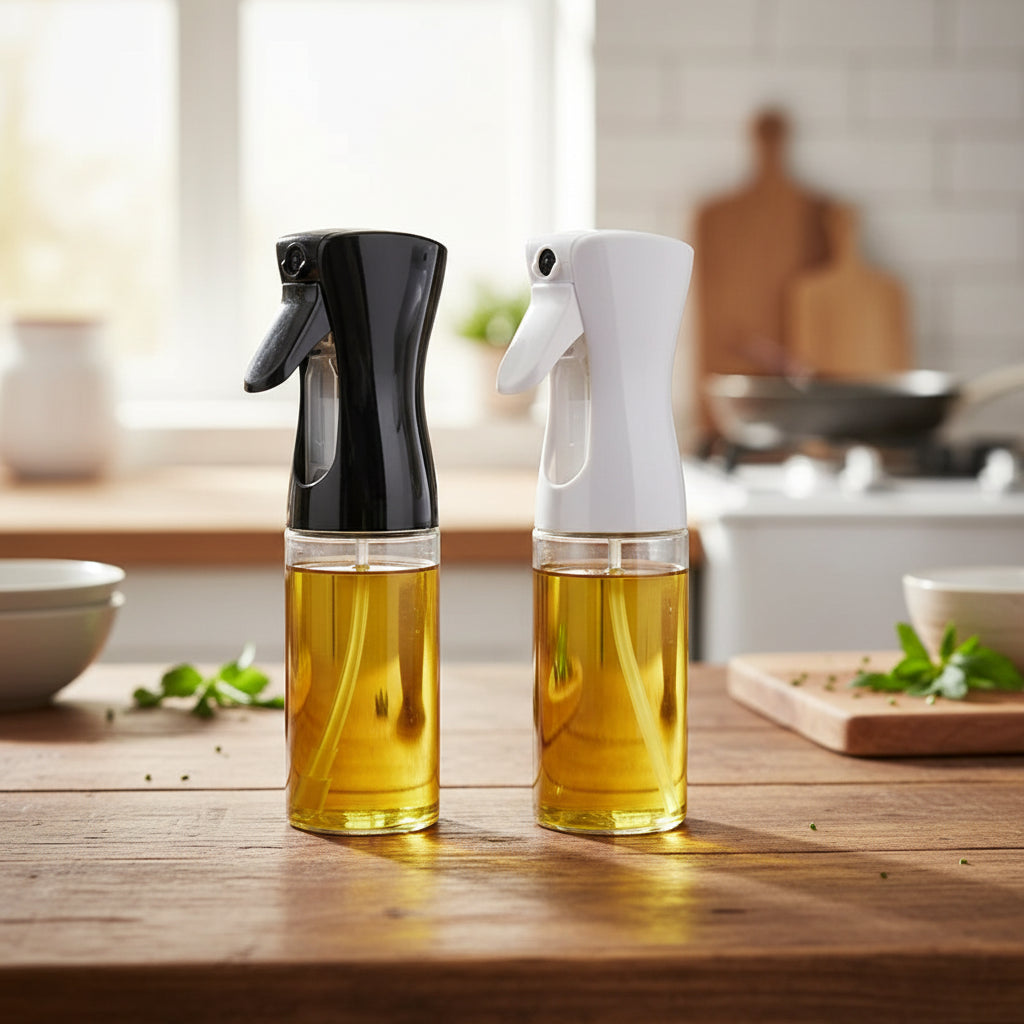 2-in-1 Oil Sprayer & Brush Bottle – 200ml / 300ml / 500ml Kitchen Oil Mister for Cooking, Baking & BBQ