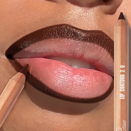 Crayon à Lèvres Mat– Longue Tenue, Facile à Colorer, Livré avec Taille-Crayon, Contour Parfait