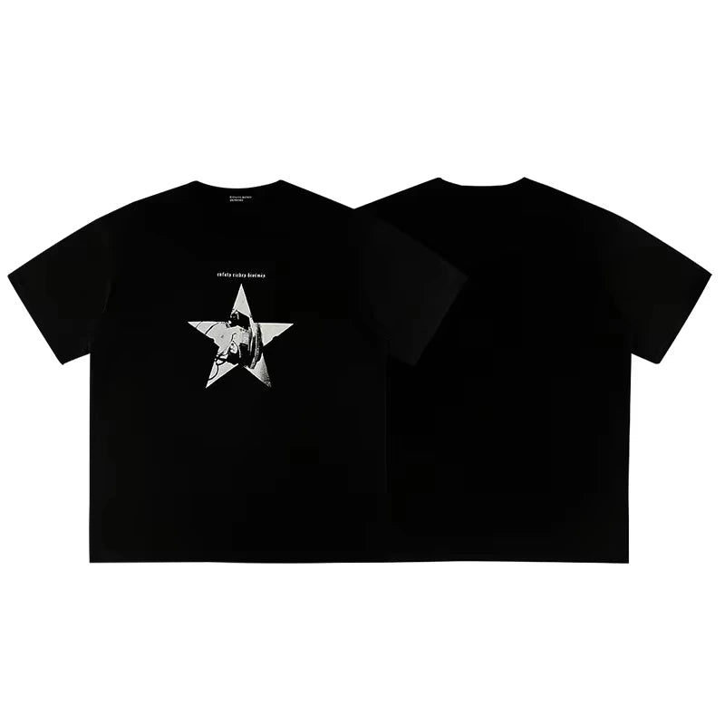 Haute qualité européenne et américaine haute rue marque à la mode ERD américain rétro impression lâche rétro couple à manches courtes T