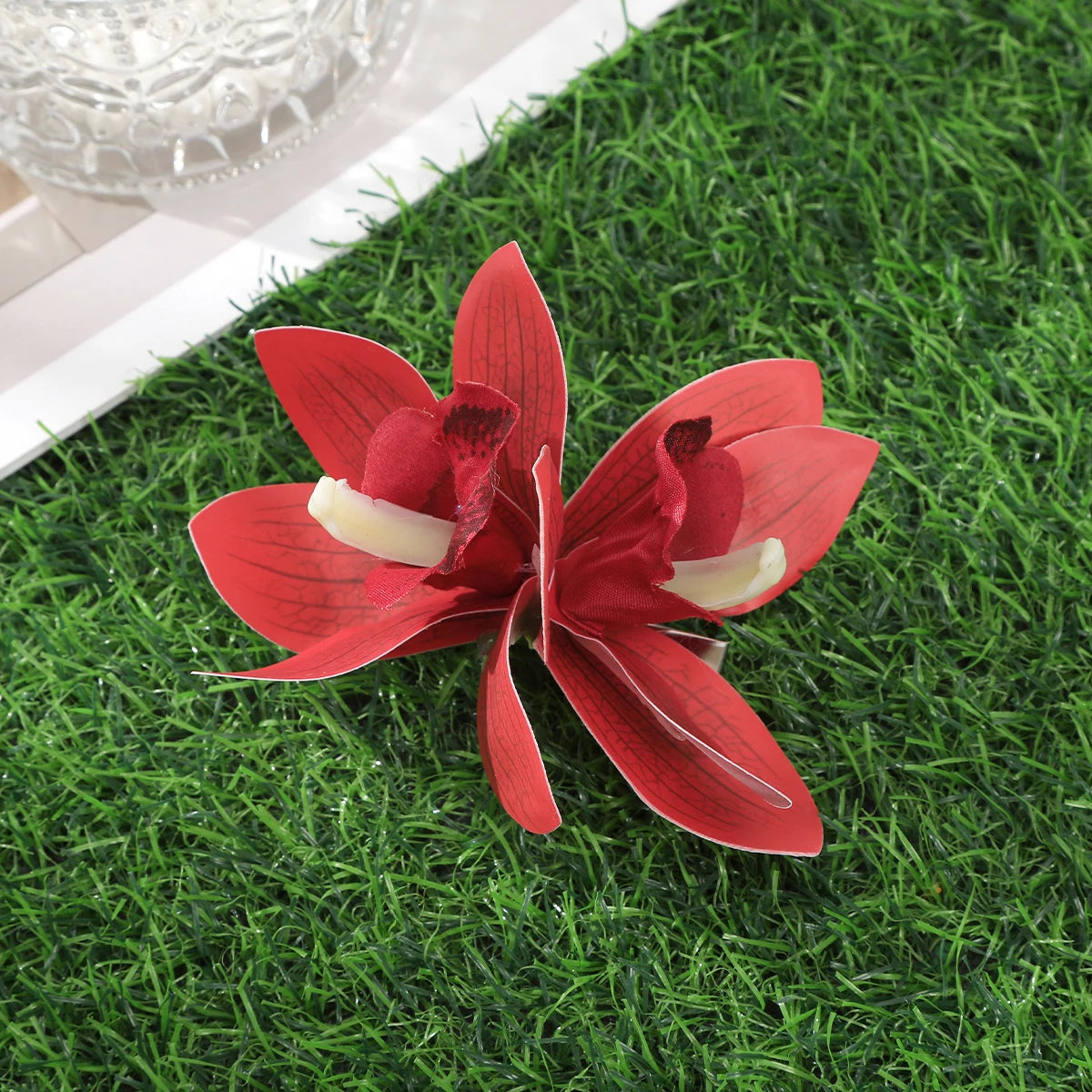 « Barrettes Femme – Fleurs Orchidée, Style Bohème »