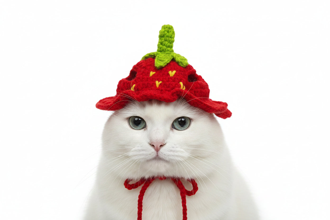 Cute Pet Beanie for Cats & Small Dogs – Winter Hat for Photos & Parties