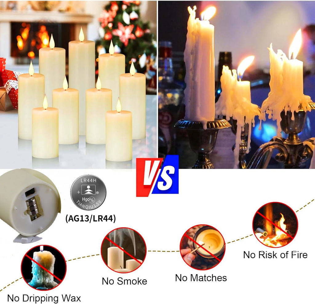LED Flameless Flickering Candles Set (6–120 PCS) – Battery Operated Candles for Weddings & Events