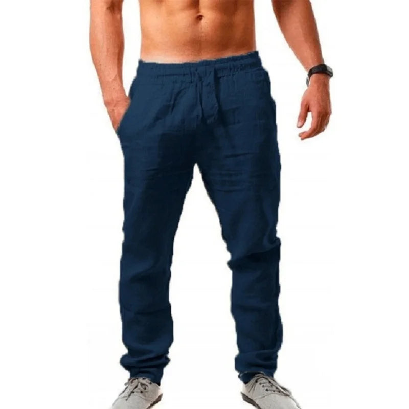 Pantalon Homme Coton et Lin – Respirant, Élégant et Confortable