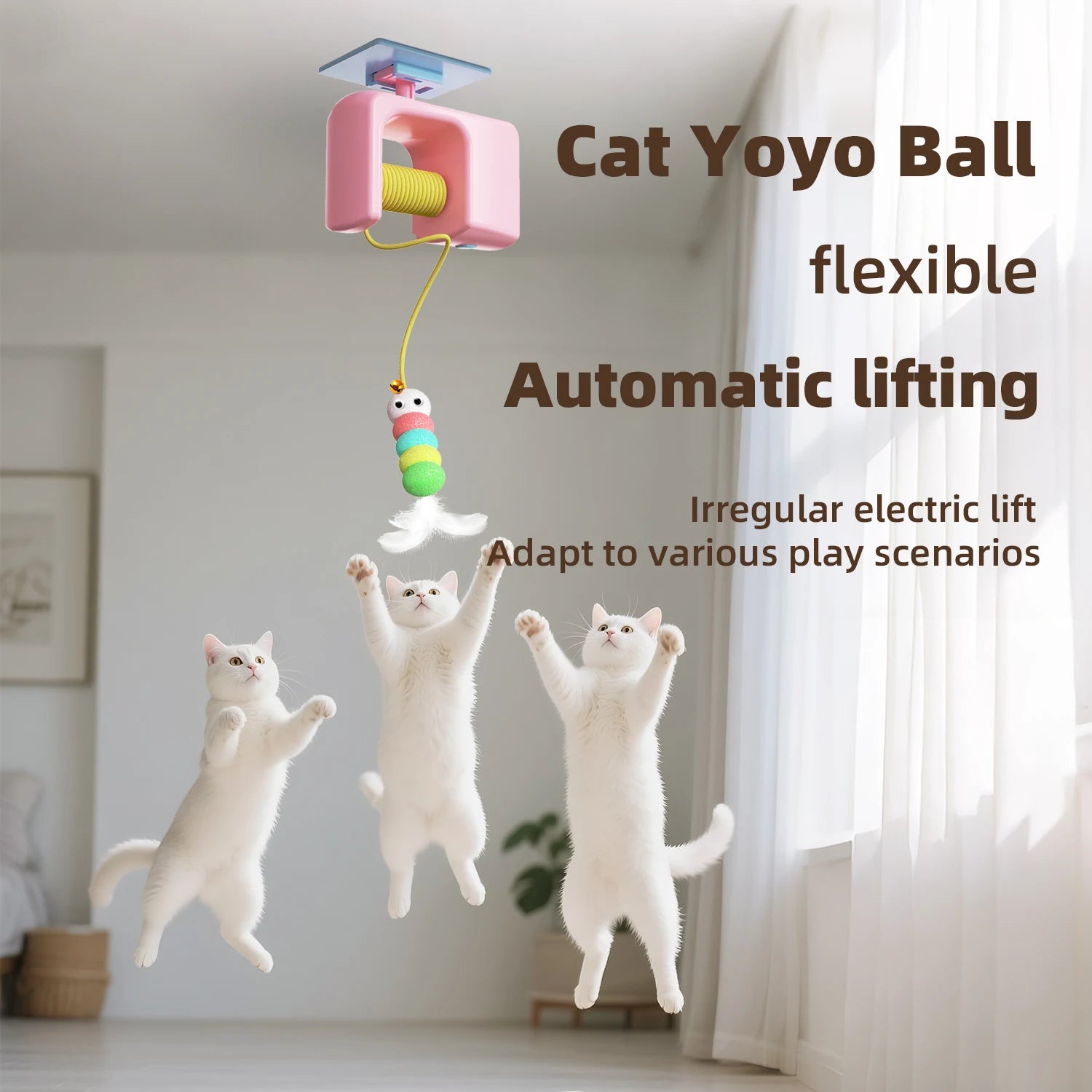 Rechargeable Interactive Flying Bird Cat Toy – Automatic Hanging Door Teaser